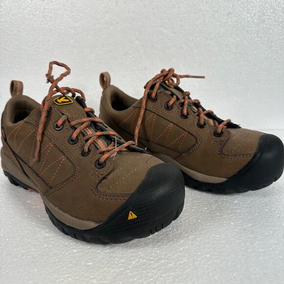 Keen Mesa ESD Steel Toe Slip Resistant Work Boots Women's 7 Brown F2413-11 *Flaw - Picture 1 of 12